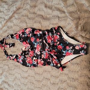 Black one piece bathing suit